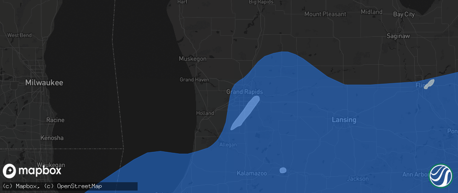Hail map in Jenison, MI on May 18, 2026