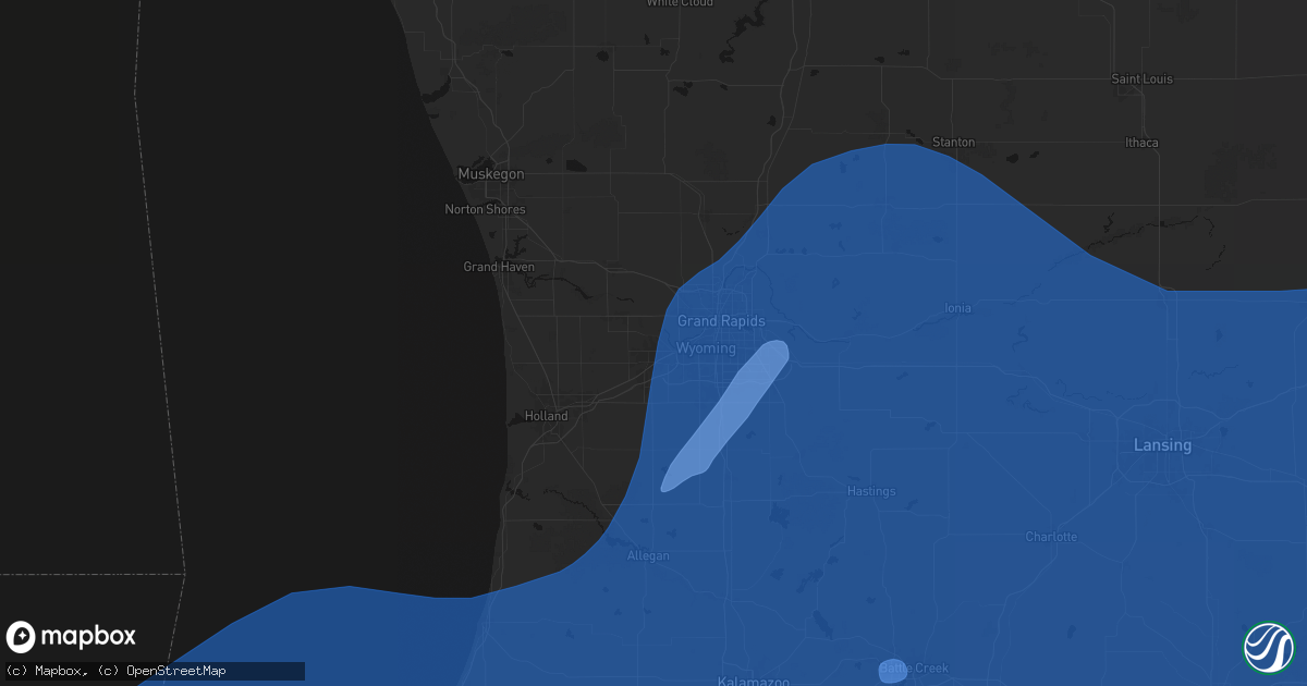 Hail map in Jenison, MI on May 18, 2026