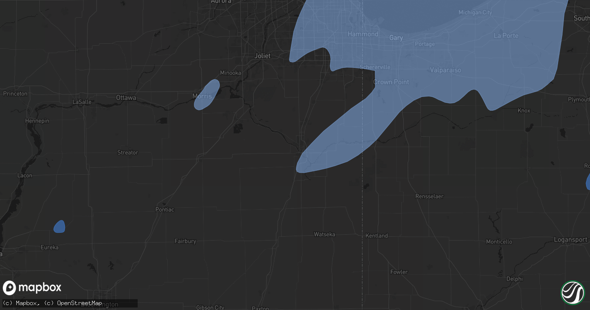 Hail map in Kankakee, IL on May 18, 2026