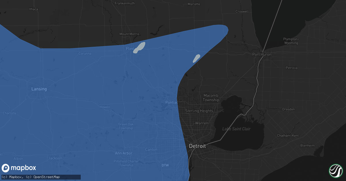 Hail map in Lake Orion, MI on May 18, 2026
