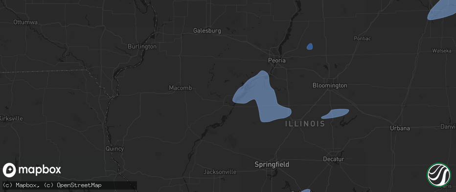 Hail map in Lewistown, IL on May 18, 2026