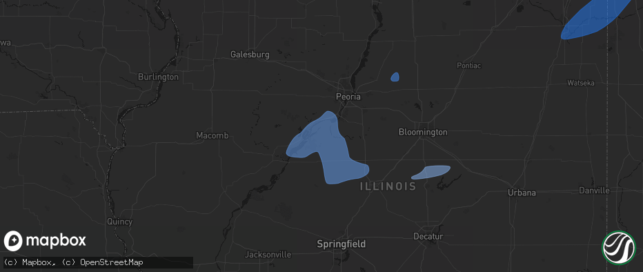 Hail map in Manito, IL on May 18, 2026