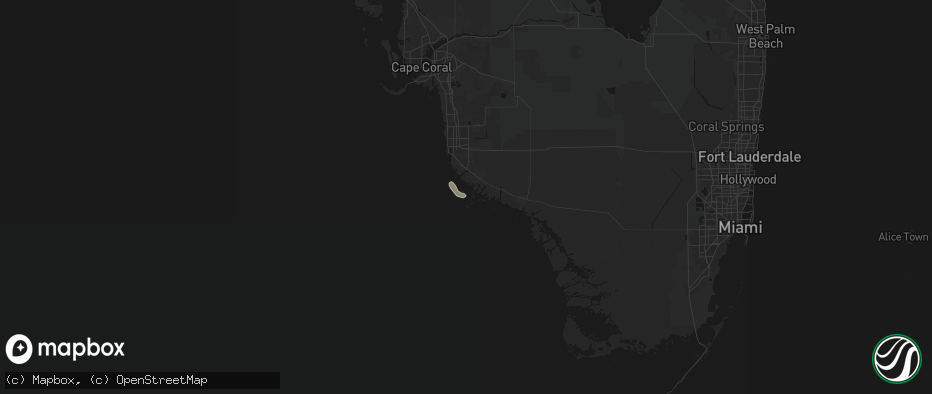 Hail map in Marco Island, FL on May 18, 2026