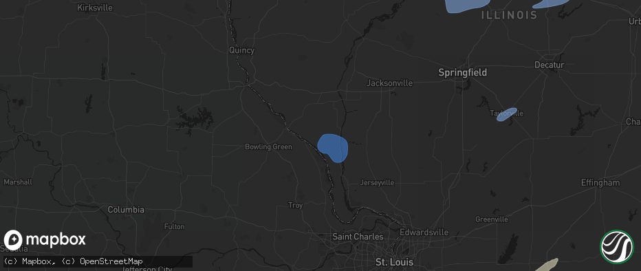 Hail map in Nebo, IL on May 18, 2026