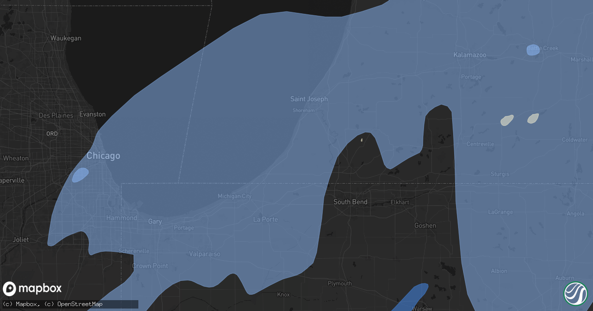 Hail map in New Troy, MI on May 18, 2026