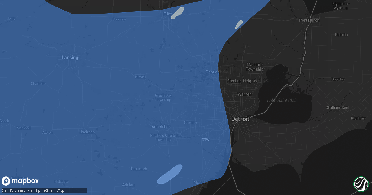 Hail map in Novi, MI on May 18, 2026