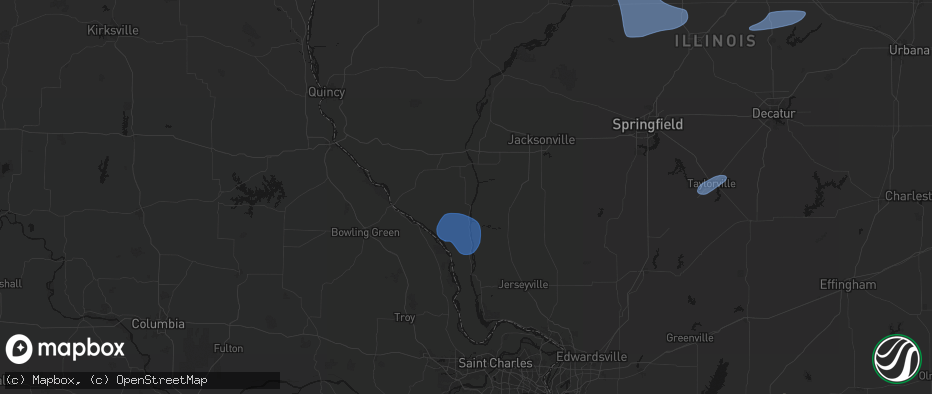 Hail map in Pearl, IL on May 18, 2026