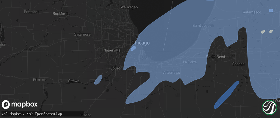 Hail map in Riverdale, IL on May 18, 2026