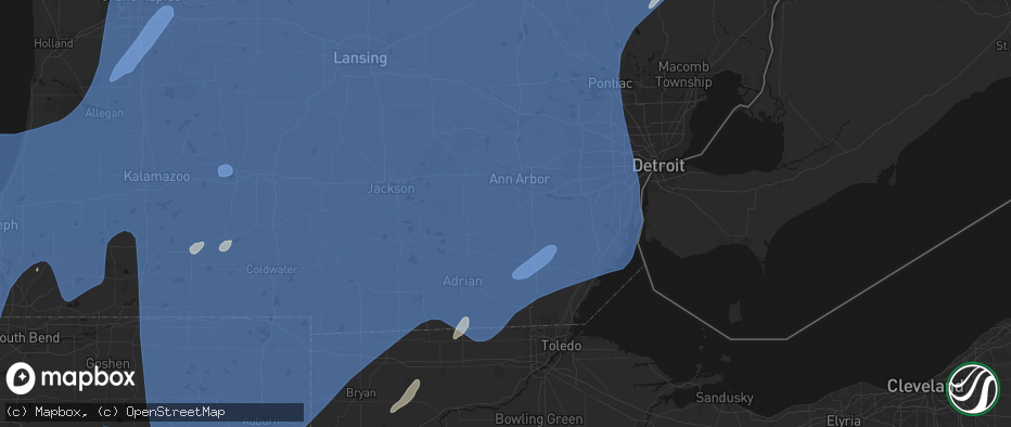 Hail map in Saline, MI on May 18, 2026