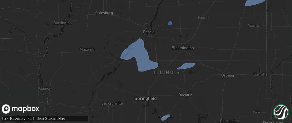 Hail map in San Jose, IL on May 18, 2026