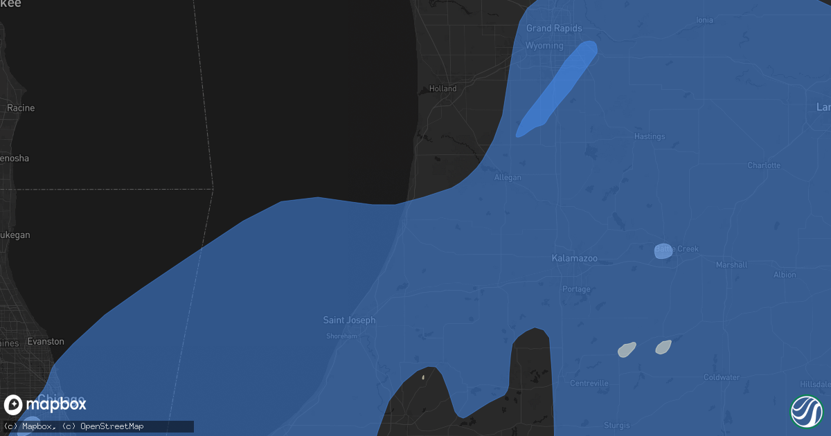 Hail map in South Haven, MI on May 18, 2026