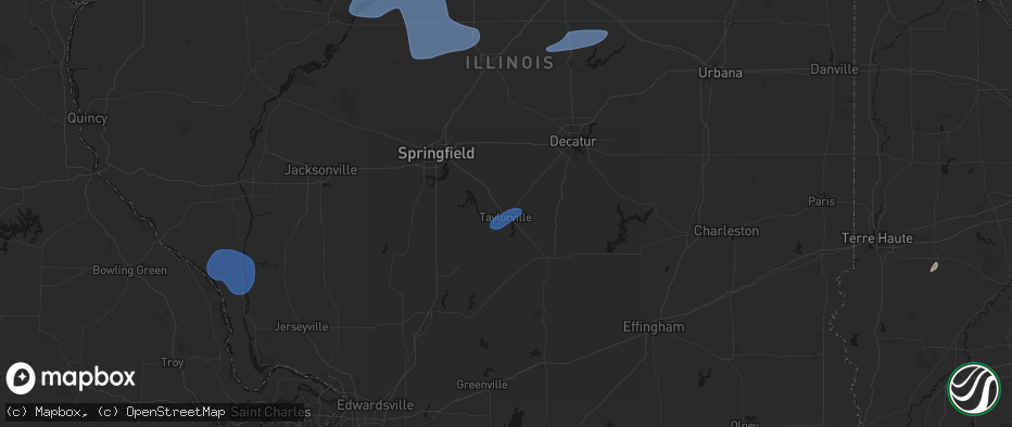 Hail map in Taylorville, IL on May 18, 2026
