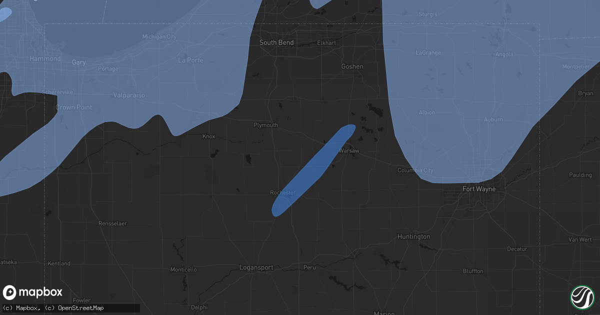 Hail map in Tippecanoe, IN on May 18, 2026