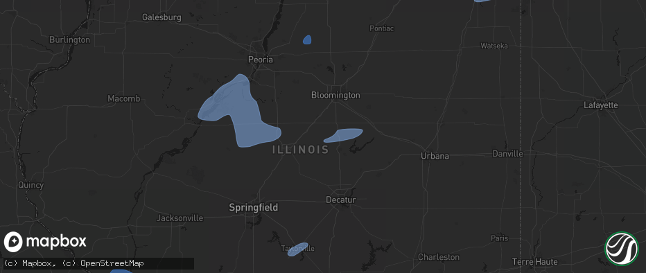 Hail map in Waynesville, IL on May 18, 2026