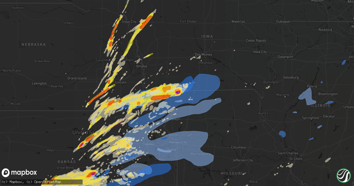 Hail map on May 18, 2026