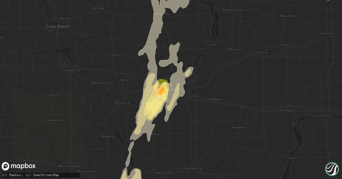 Hail map in Davenport, IA on May 19, 2013