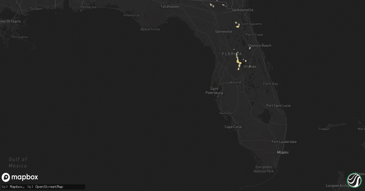 Hail map in Florida on May 19, 2013
