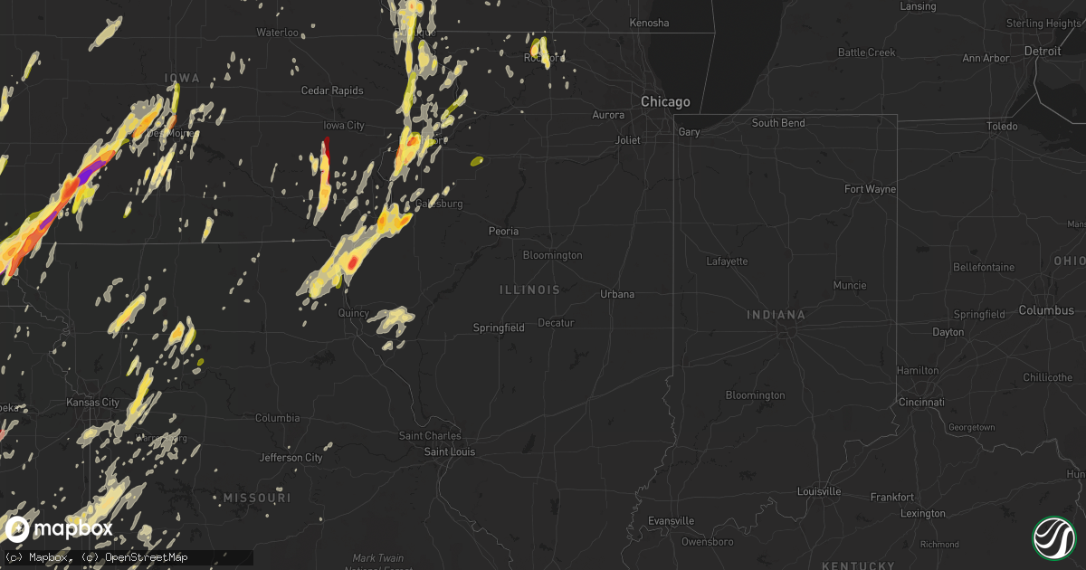 Hail map in Illinois on May 19, 2013