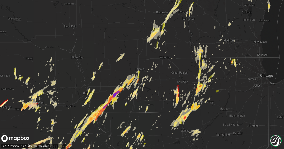 Hail map in Iowa on May 19, 2013