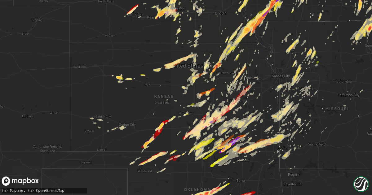 Hail map in Kansas on May 19, 2013