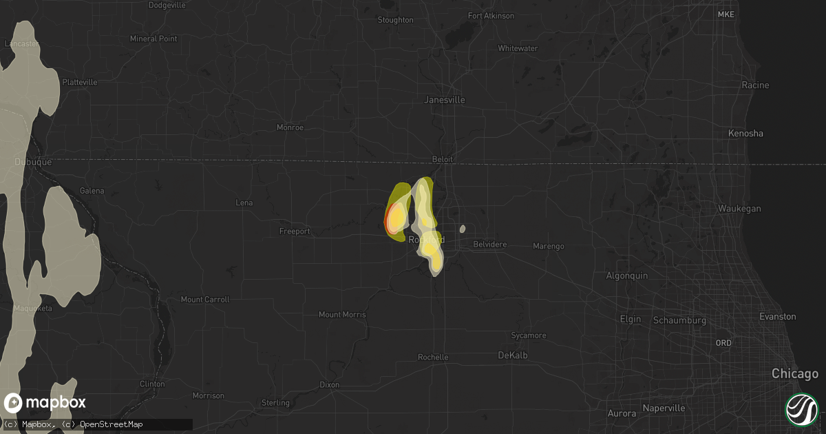 Hail map in Rockford, IL on May 19, 2013