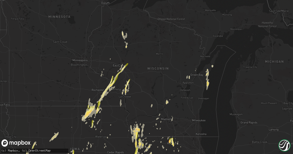 Hail map in Wisconsin on May 19, 2013