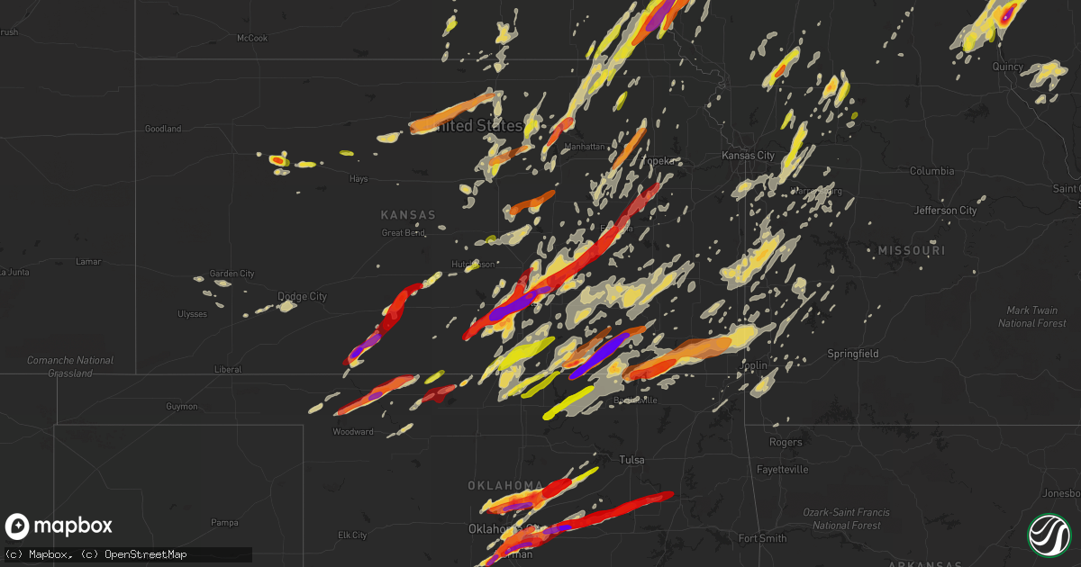Hail map on May 19, 2013