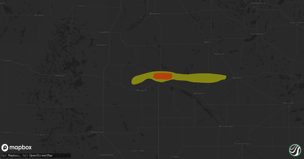 Hail map in Big Stone City, SD on May 19, 2014
