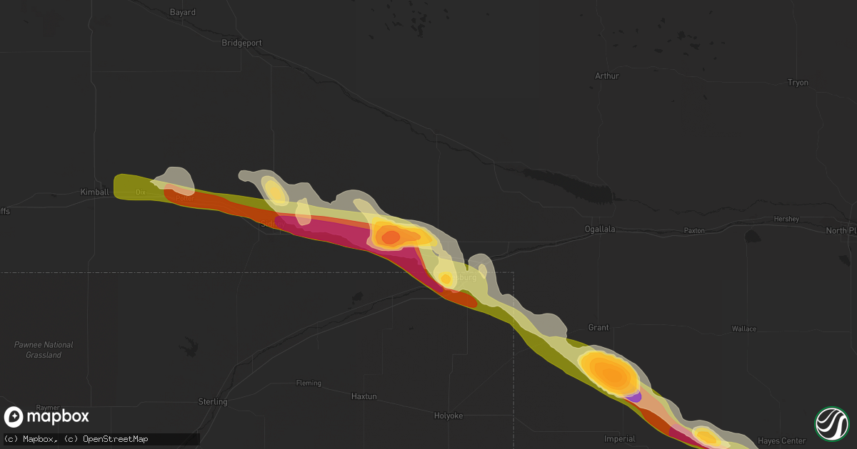 Hail map in Chappell, NE on May 19, 2014