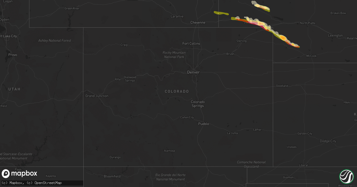Hail map in Colorado on May 19, 2014