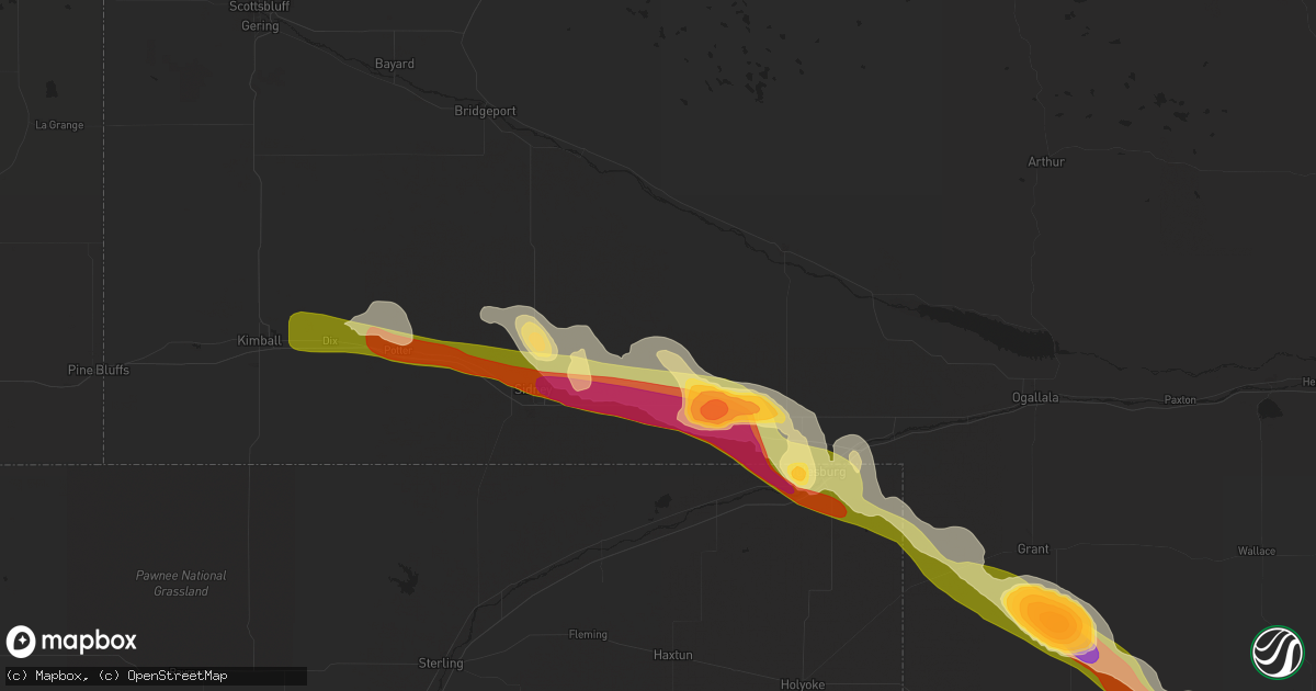 Hail map in Lodgepole, NE on May 19, 2014