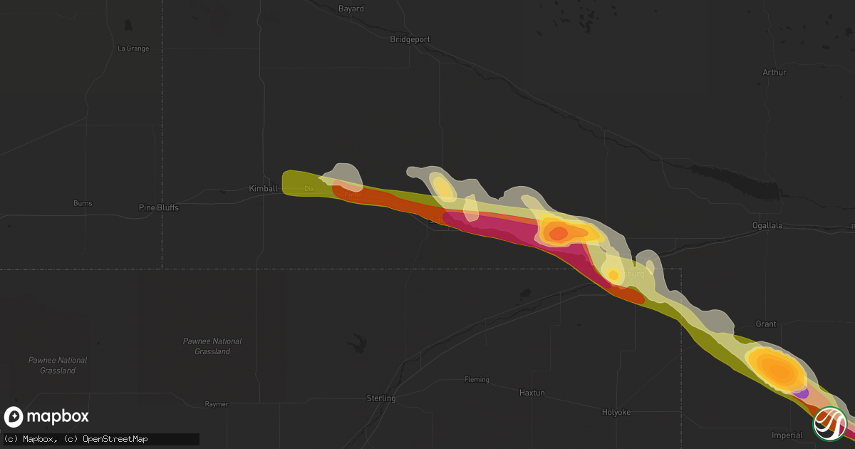 Hail map in Sidney, NE on May 19, 2014
