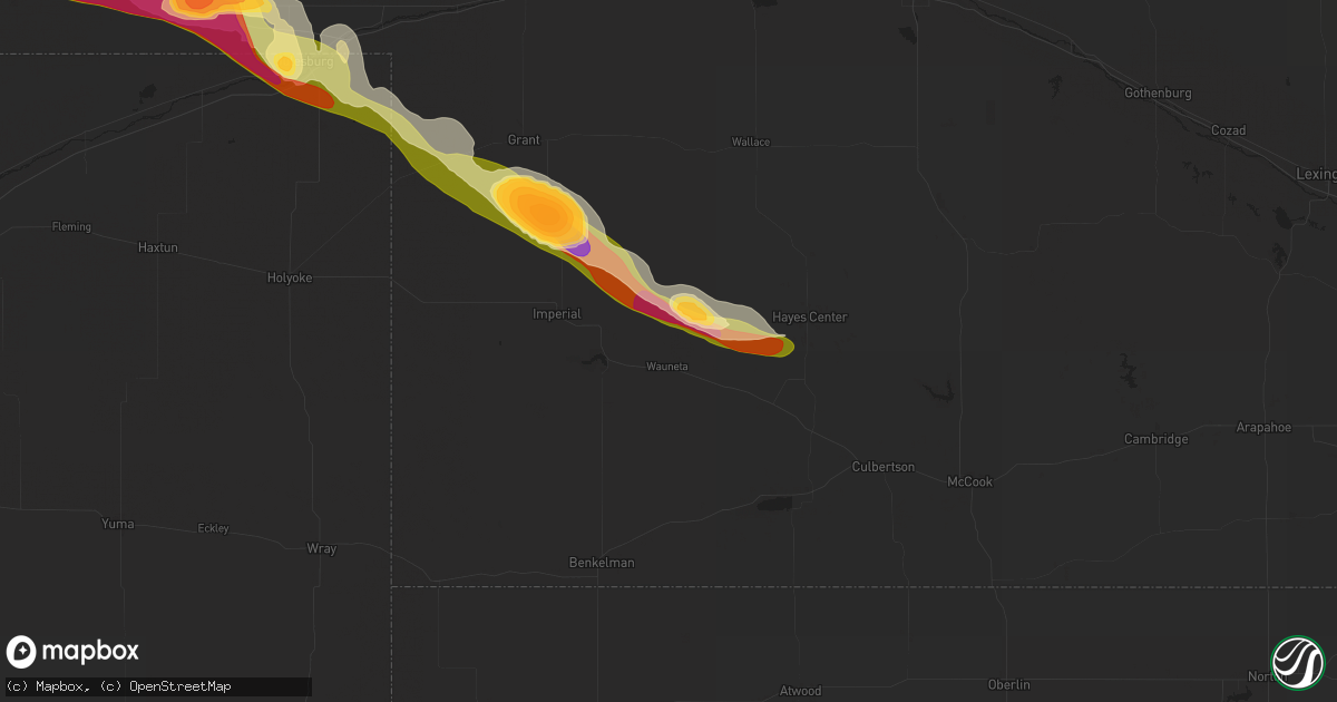 Hail map in Wauneta, NE on May 19, 2014