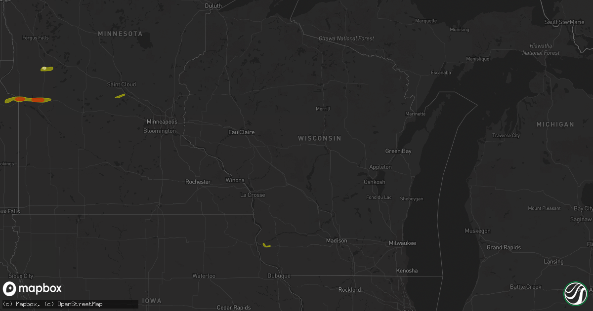 Hail map in Wisconsin on May 19, 2014