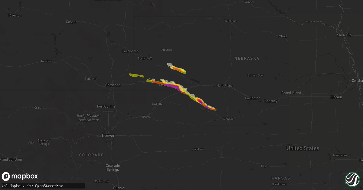Hail map on May 19, 2014