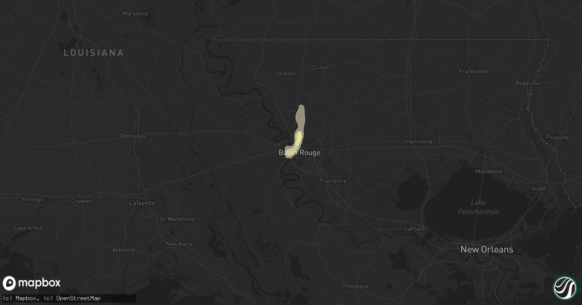 Hail map in Baton Rouge, LA on May 19, 2015