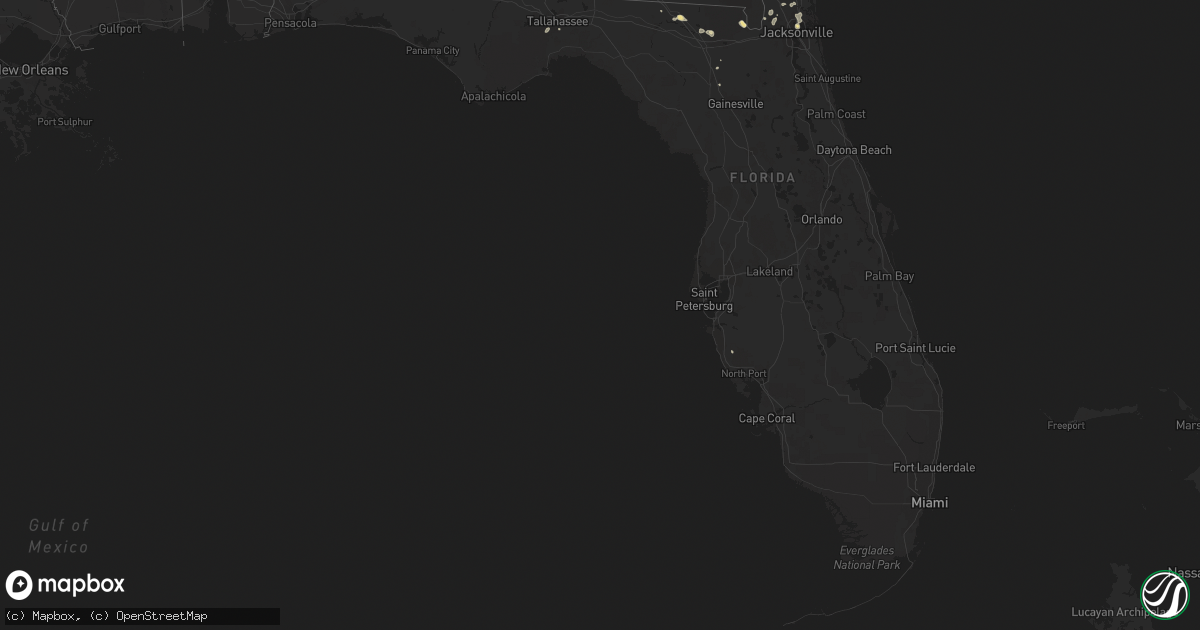 Hail map in Florida on May 19, 2015