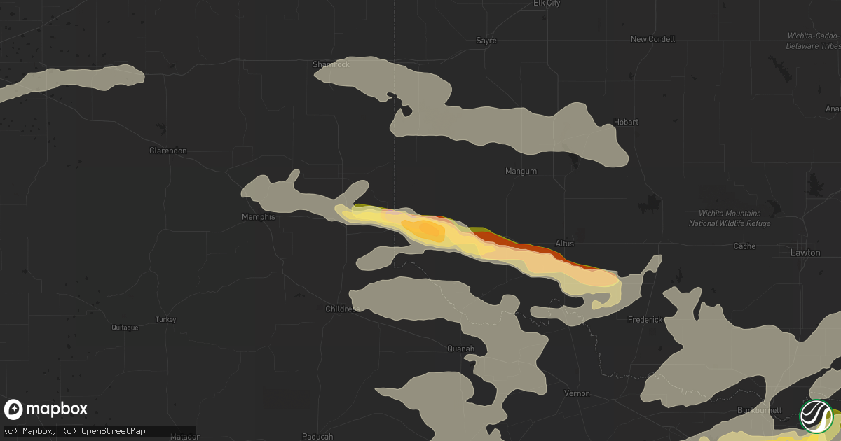 Hail map in Hollis, OK on May 19, 2015
