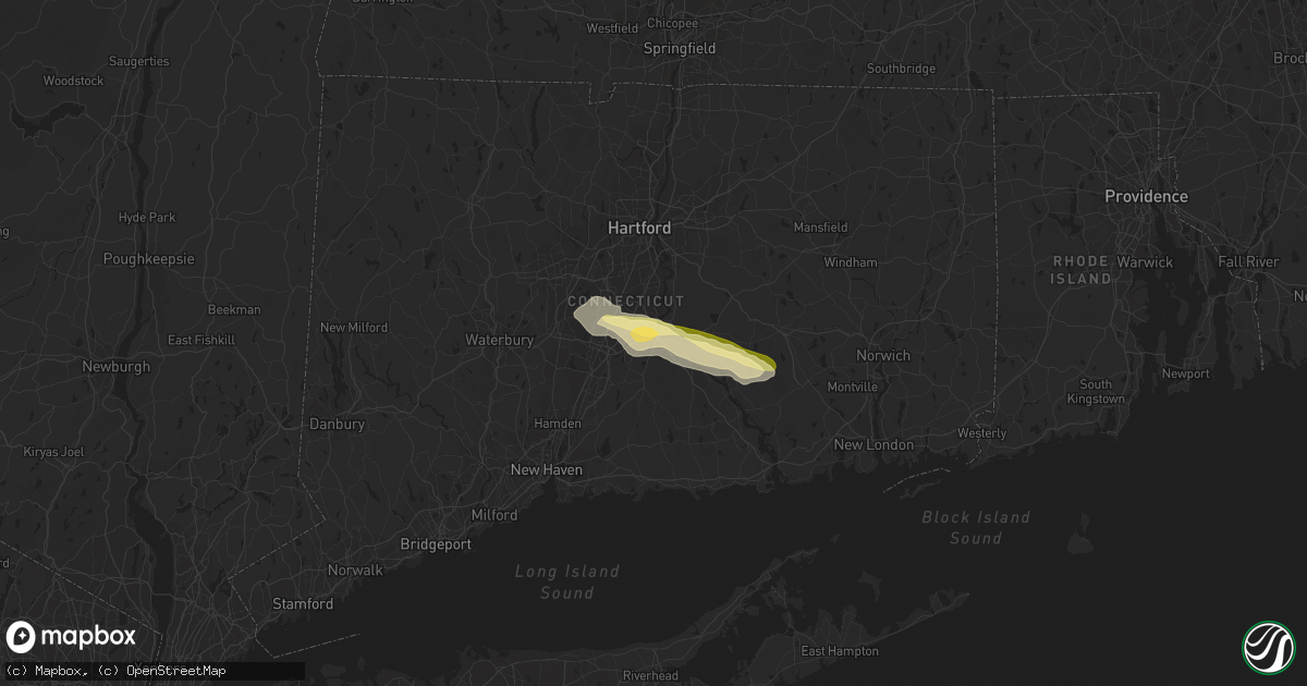 Hail map in Middletown, CT on May 19, 2015