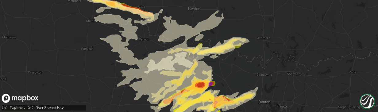 Hail map in Wichita Falls, TX on May 19, 2015