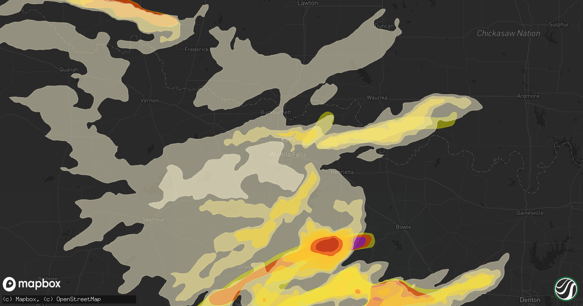 Hail map in Wichita Falls, TX on May 19, 2015