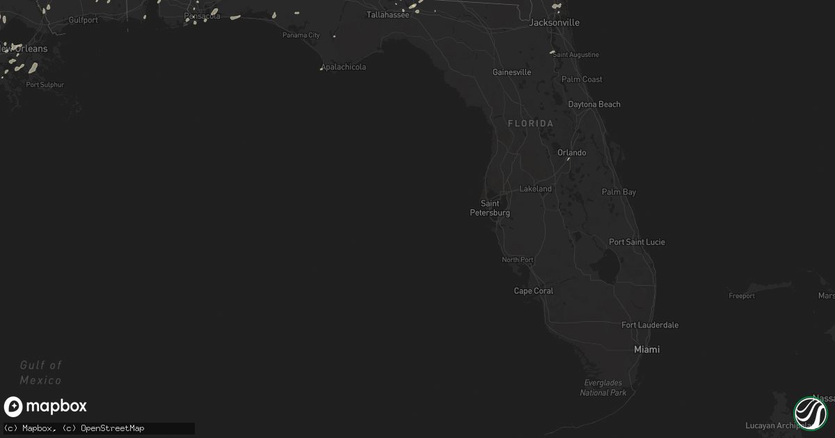 Hail map in Florida on May 19, 2016