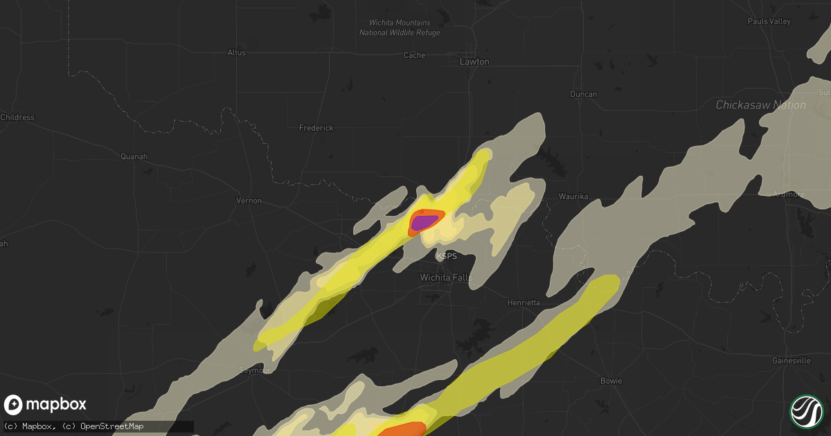 Hail map in Burkburnett, TX on May 19, 2017