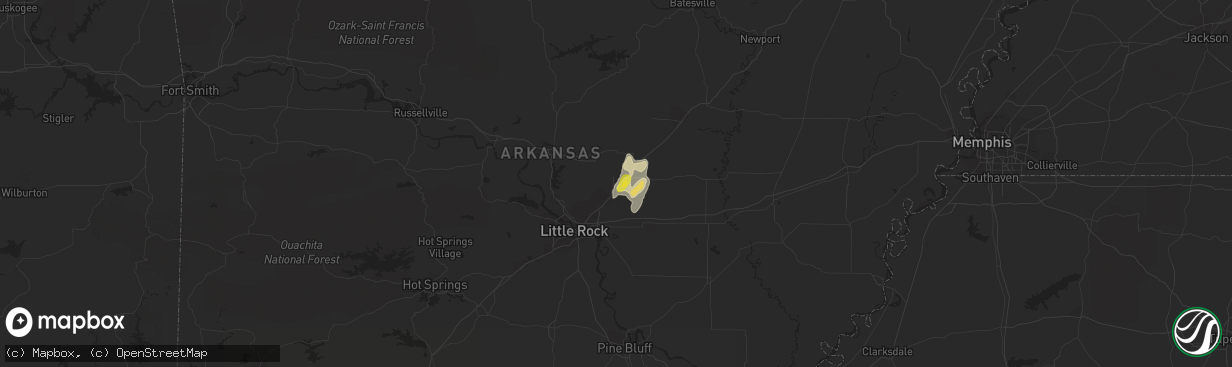 Hail map in Cabot, AR on May 19, 2017