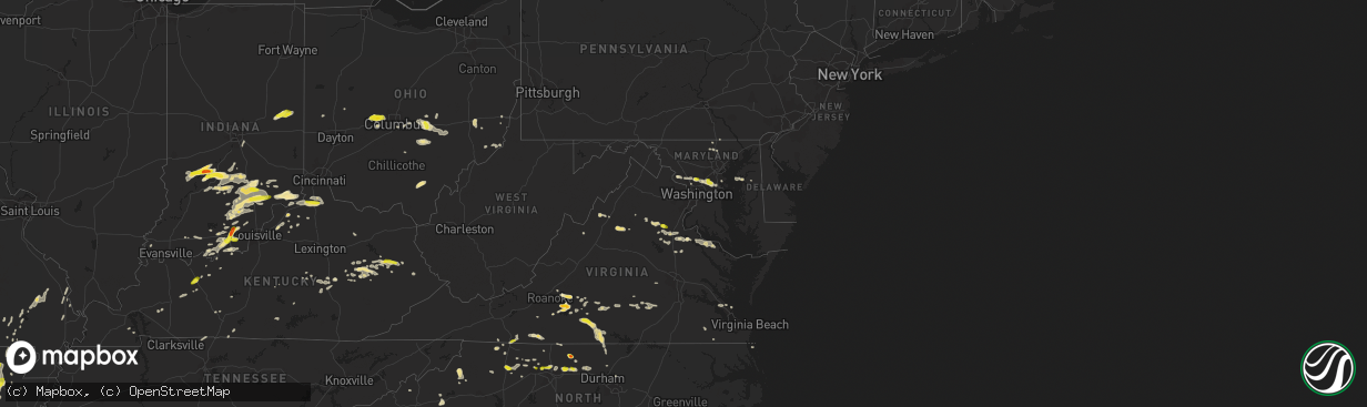 Hail map in Maryland on May 19, 2017