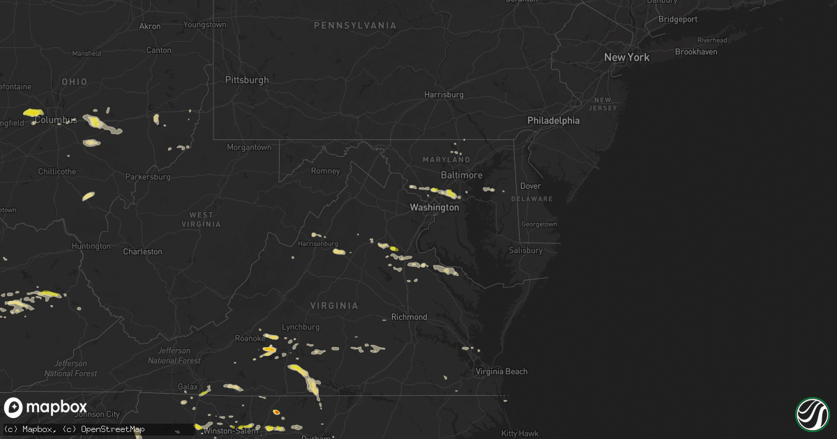 Hail map in Maryland on May 19, 2017