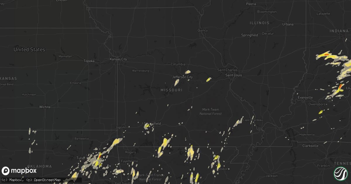 Hail map in Missouri on May 19, 2017
