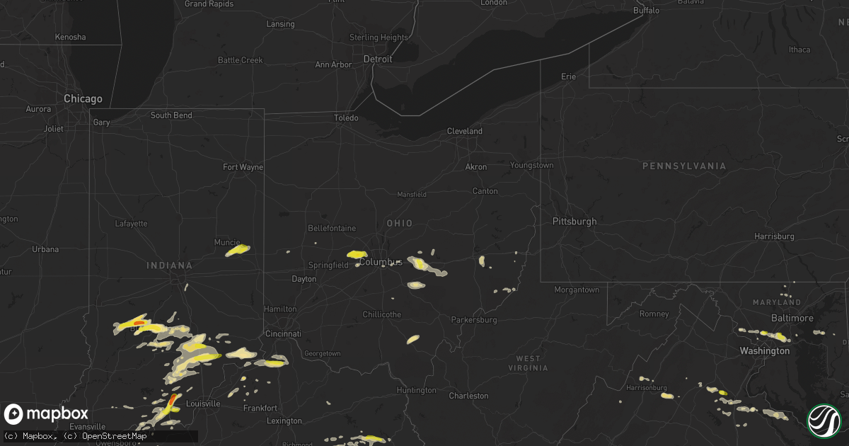 Hail map in Ohio on May 19, 2017