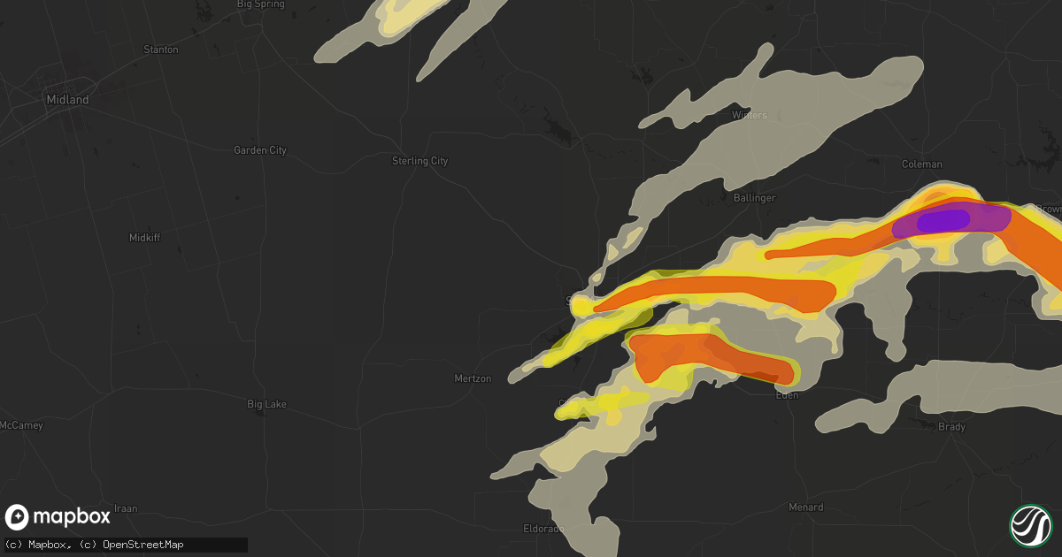 Hail map in San Angelo, TX on May 19, 2017