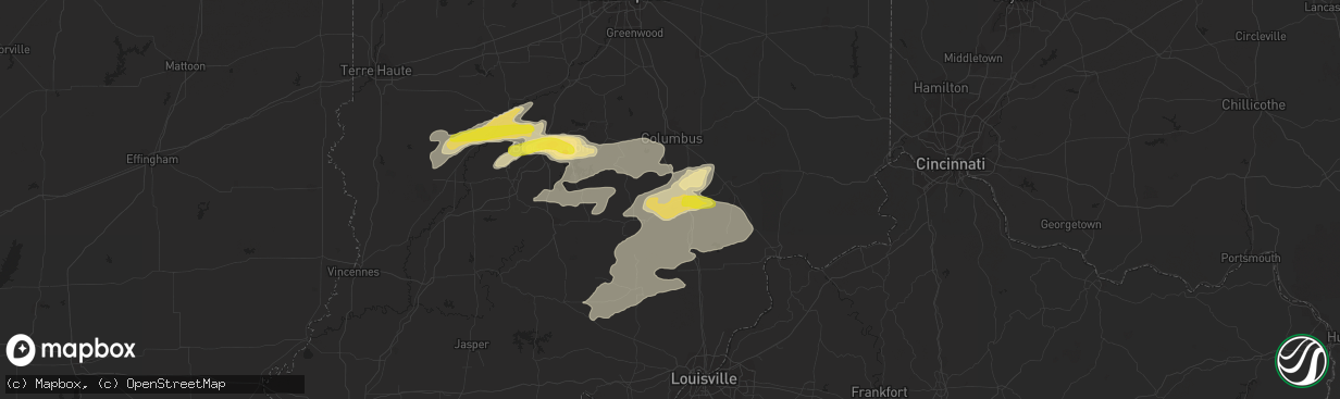 Hail map in Seymour, IN on May 19, 2017